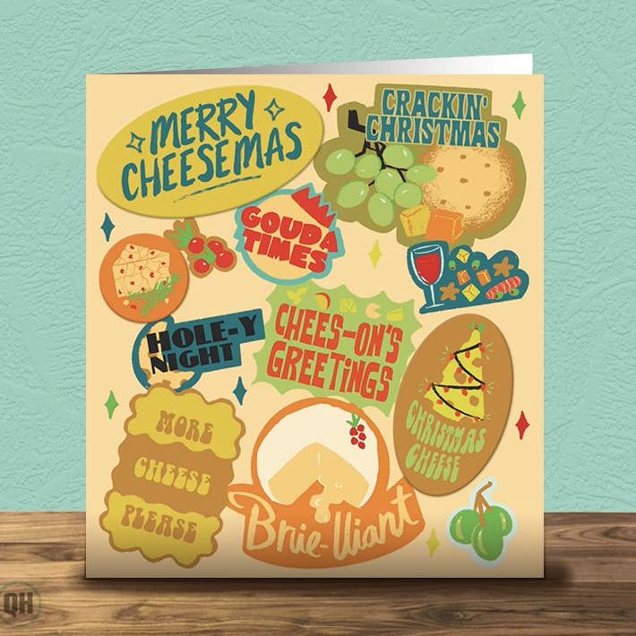 Cheesy Christmas hälsningskort för wholesale av Quitting Hollywood