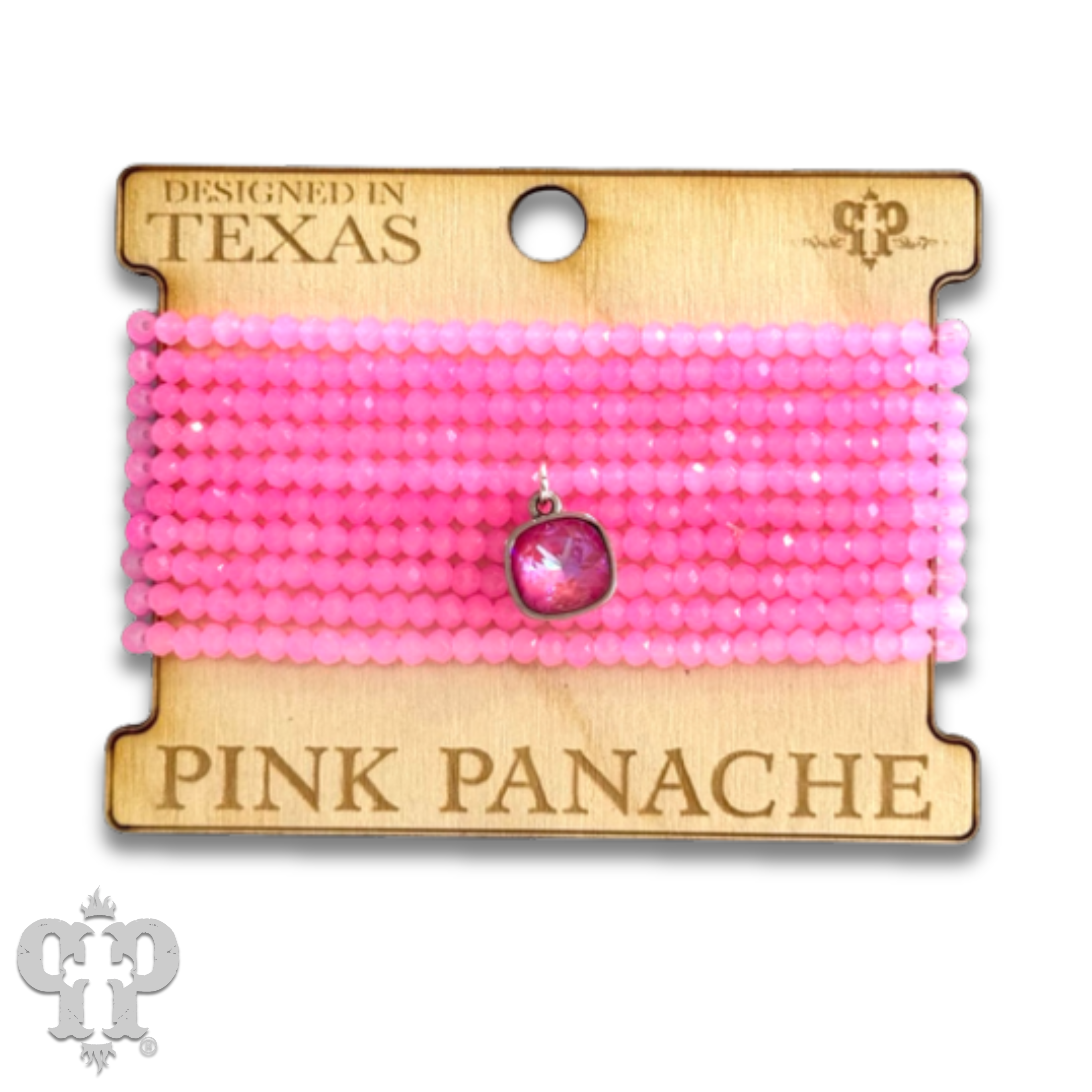 Pink Panache Brands - Wholesale Beaded Bracelet - Faceted small bead bracelet set with Austrian crystal - LC16