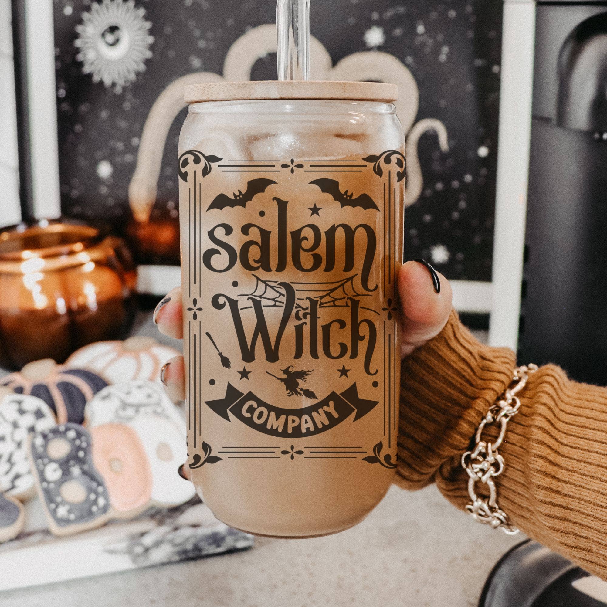 Cataleya Designs Studio LLC - Wholesale Drinking Glass/Cup - Salem Witch Company Halloween Glass Spooky Season Tumbler7