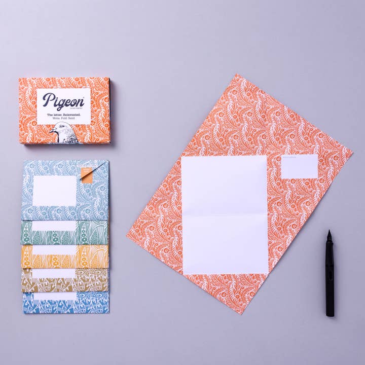 pigeonposted - Venta al por mayor Conjunto de papelería y tarjetas - Estudio de la Naturaleza Paloma, Juego de Cartas Plegables – Paquete de 6 Cartas1