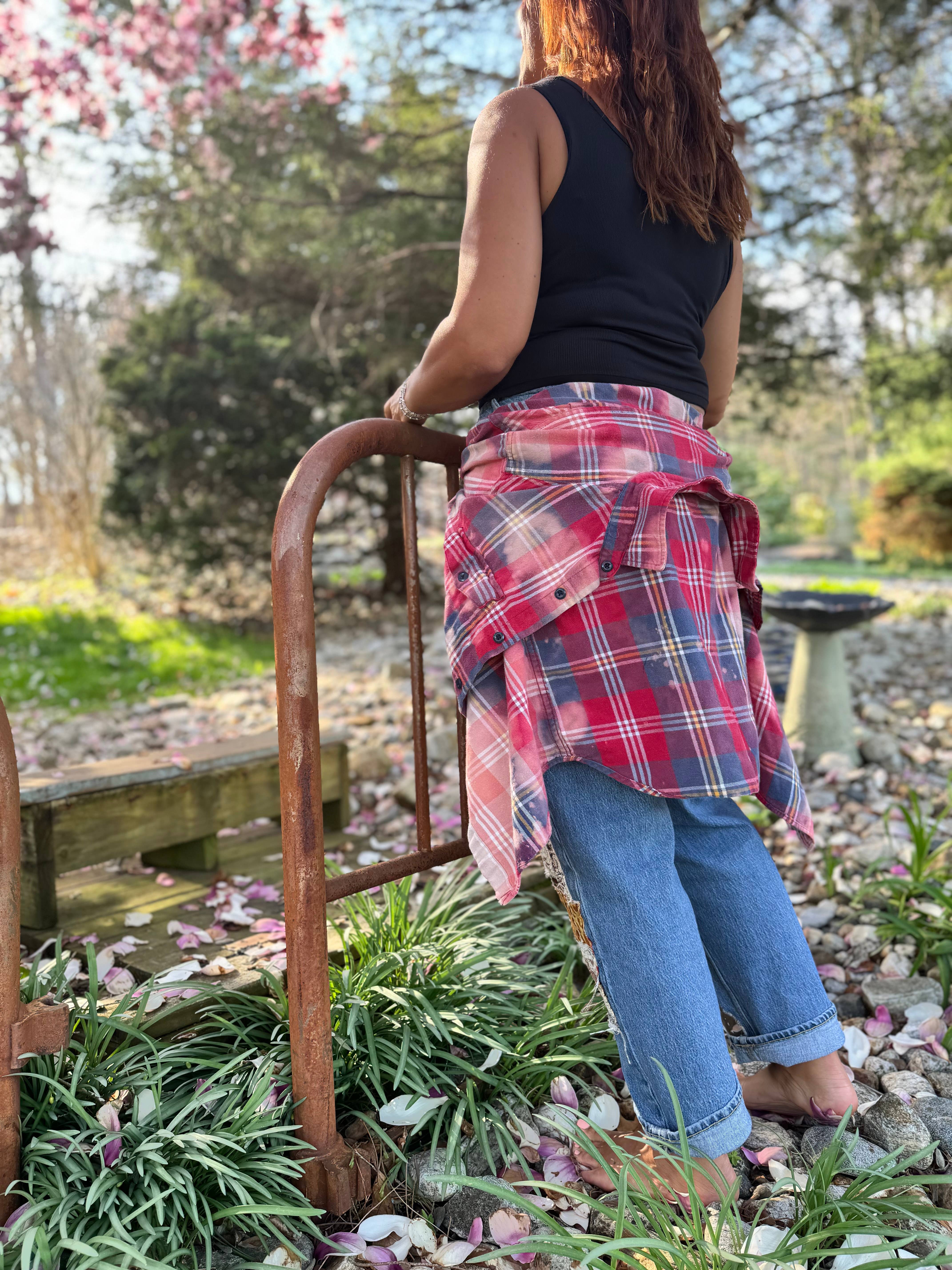 Slightly Distressed - Wholesale Button Down Shirt - Women's - Slightly Distressed Flannels 19