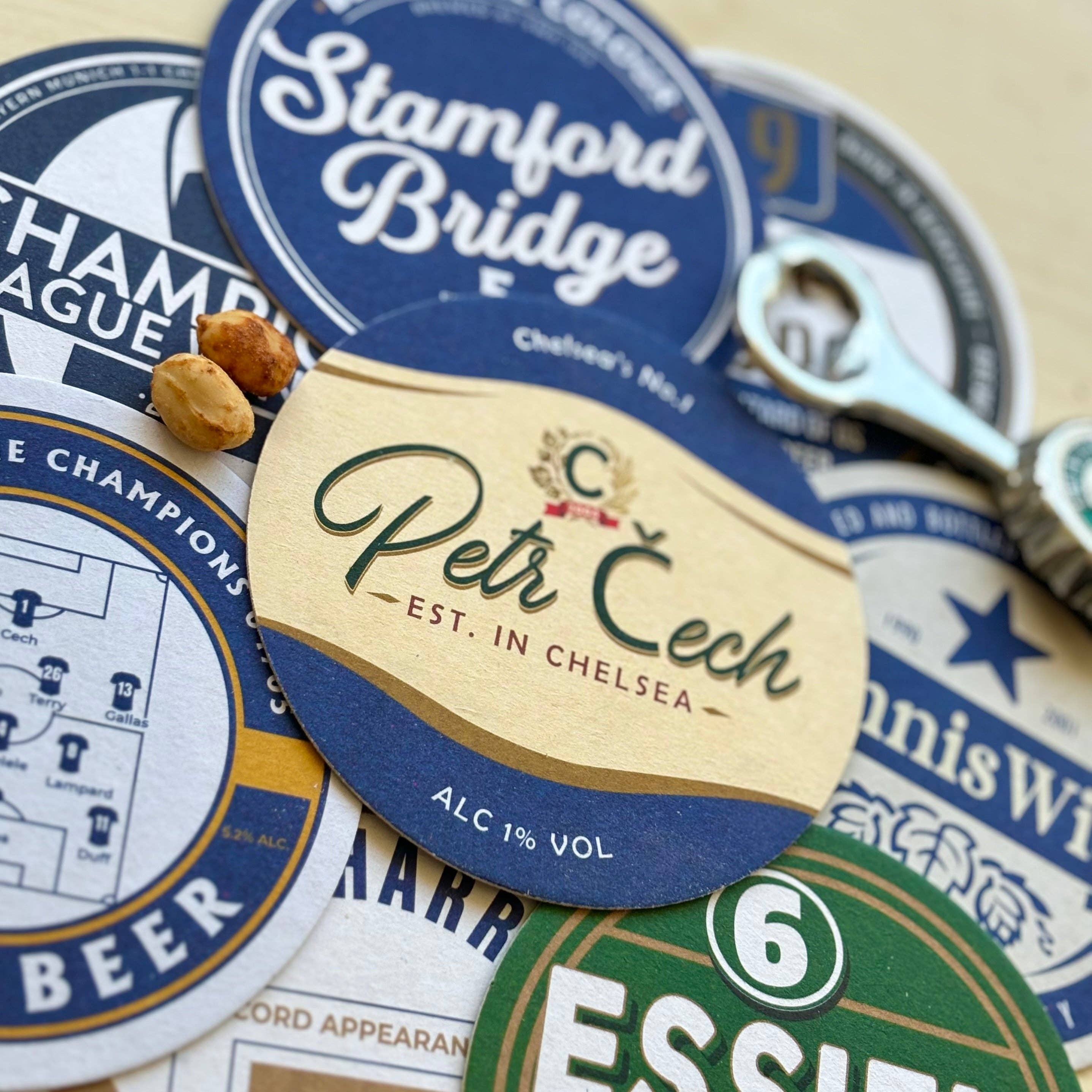 Half Time Club – wholesale Coasters – Chelsea Beer Mats (8-Pack)3