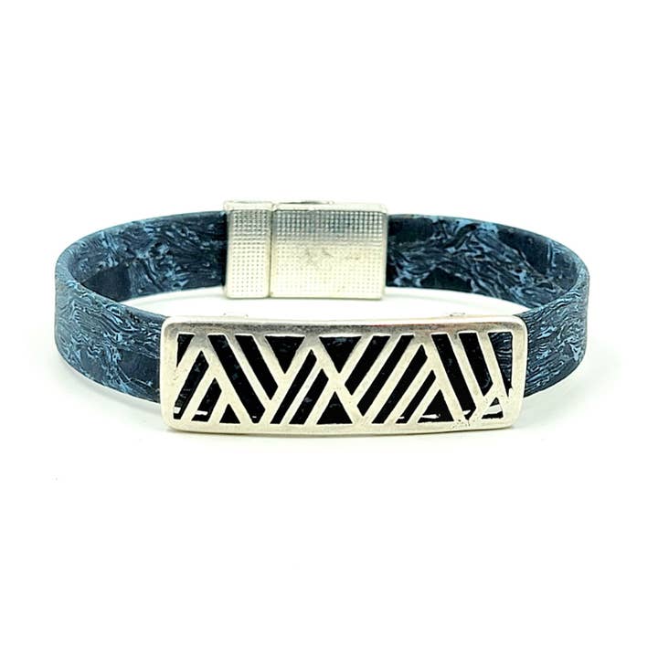 Geometrische Berge Charm Kork Magnetarmband für den Großhandel von Gem Lounge Jewelry