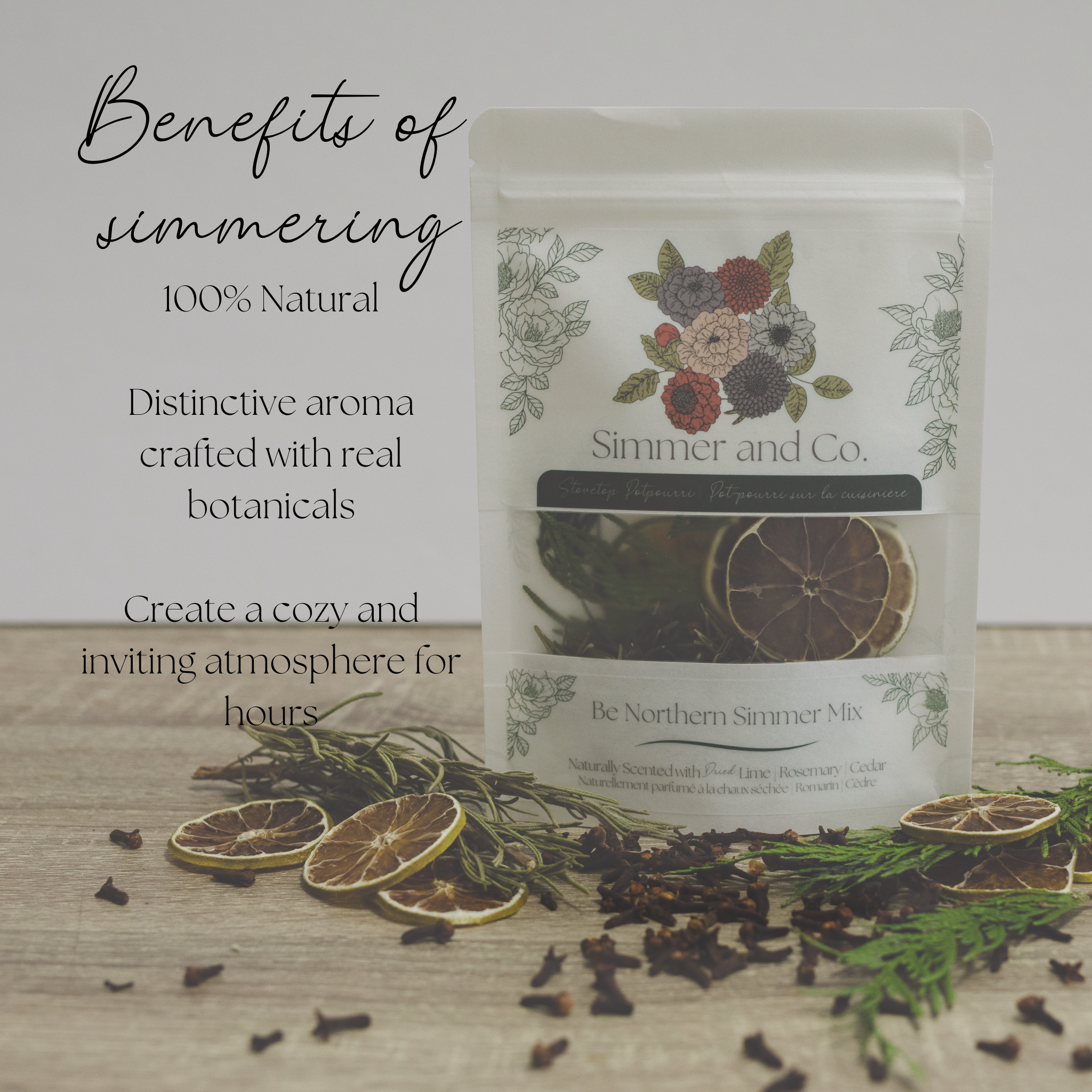 Simmer and Co Natural Aroma - Wholesale Potpourri - Be Northern Simmer Pot Mix, Natural Wooded Citrus Aroma4