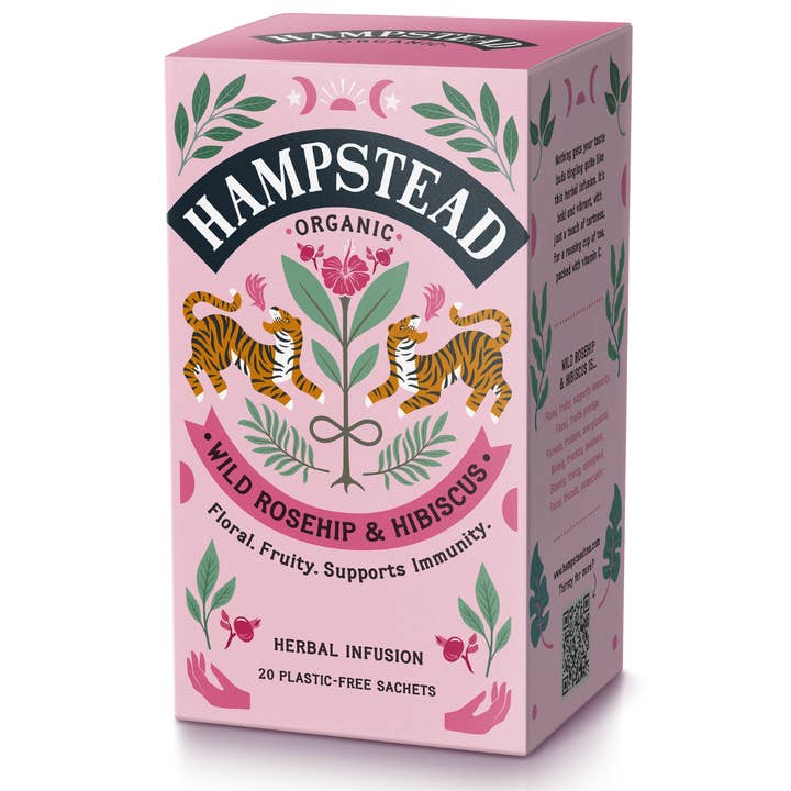 Hampstead Organic Rosehip & Hibiscus Tea - (Single - 1x20g) for wholesale by Hampstead Tea