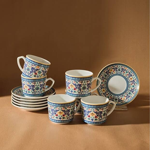 Set di Tazze da Caffè Turco Premium Karaca Beylerbeyi - 6 Pezzi x 80ml per la vendita all'ingrosso da parte di Aladdin