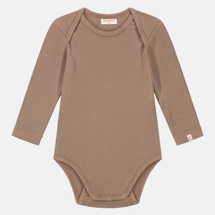 Long Sleeve Bodysuit | Woodland for wholesale by Romp & Roll