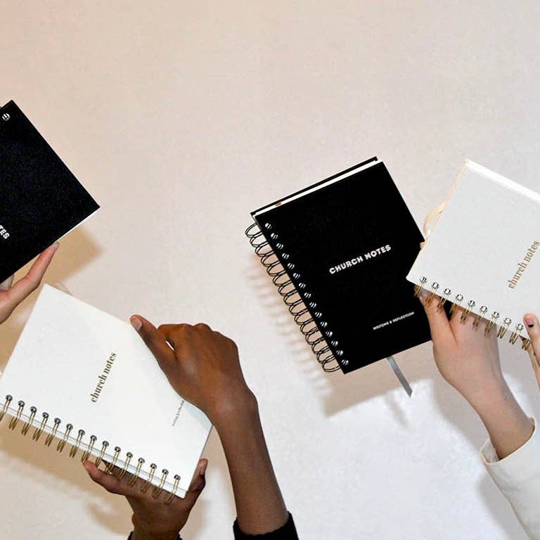 Steadfast and Sustained - Wholesale Journal/Diary - Church Notes Journal- White Spiral Linen- Christian Notebook8