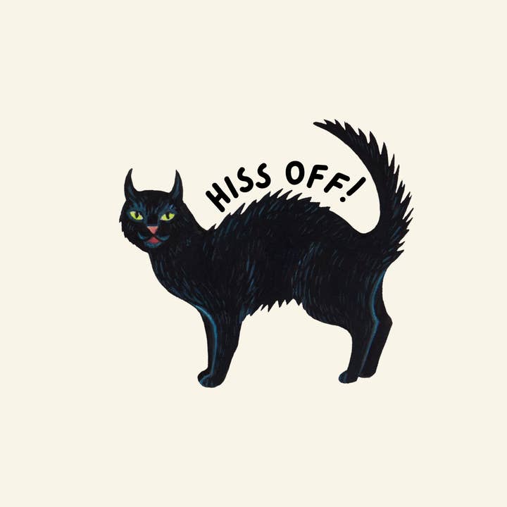 Blue Iris Designs Co - Wholesale Art Print - Hiss Off Cat Print1