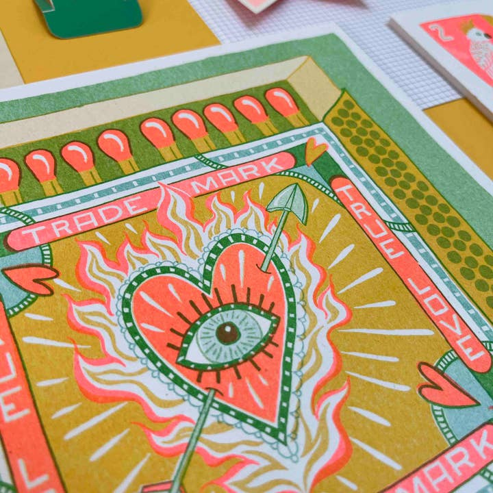 Jacqueline Colley - Wholesale Art Print - Matchbox Risograph print set3