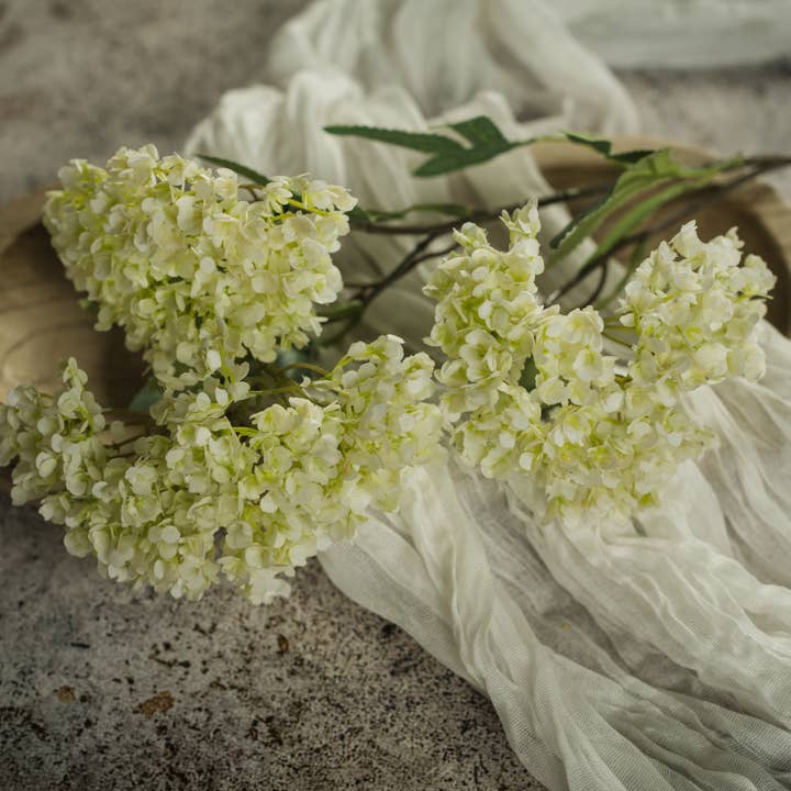 Ragon House - Wholesale Artificial Flowers - 25" WHITE HYDRANGEA SPRAY