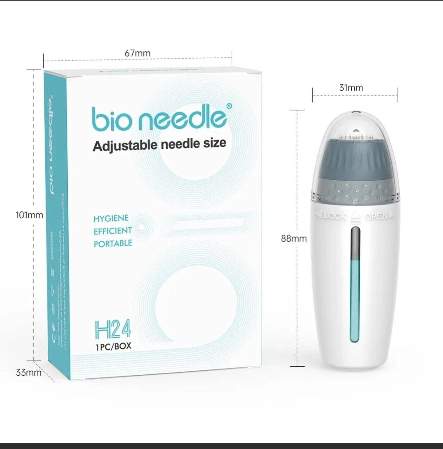 AMMURI - Wholesale Electronic Skincare Device - Professional Microneedling at Home: 0-1.5mm Adjustable Derma Stamp for Skin Rejuvenation8