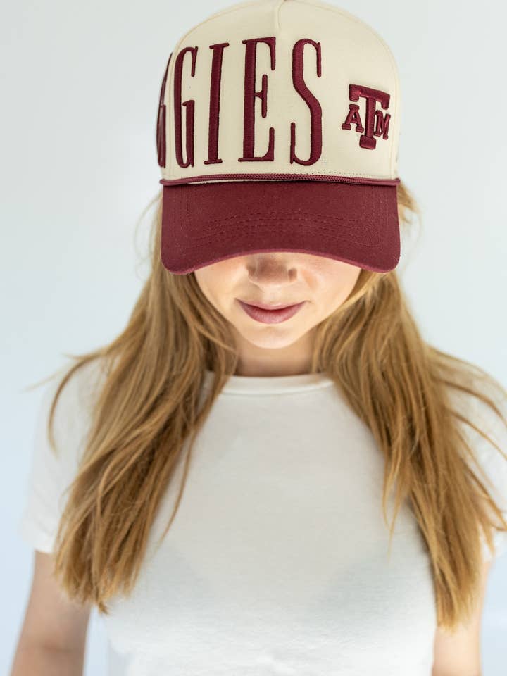 Texas A&M Saturday Stretch Canvas Trucker Hat for wholesale by Gameday Social Apparel Co.®