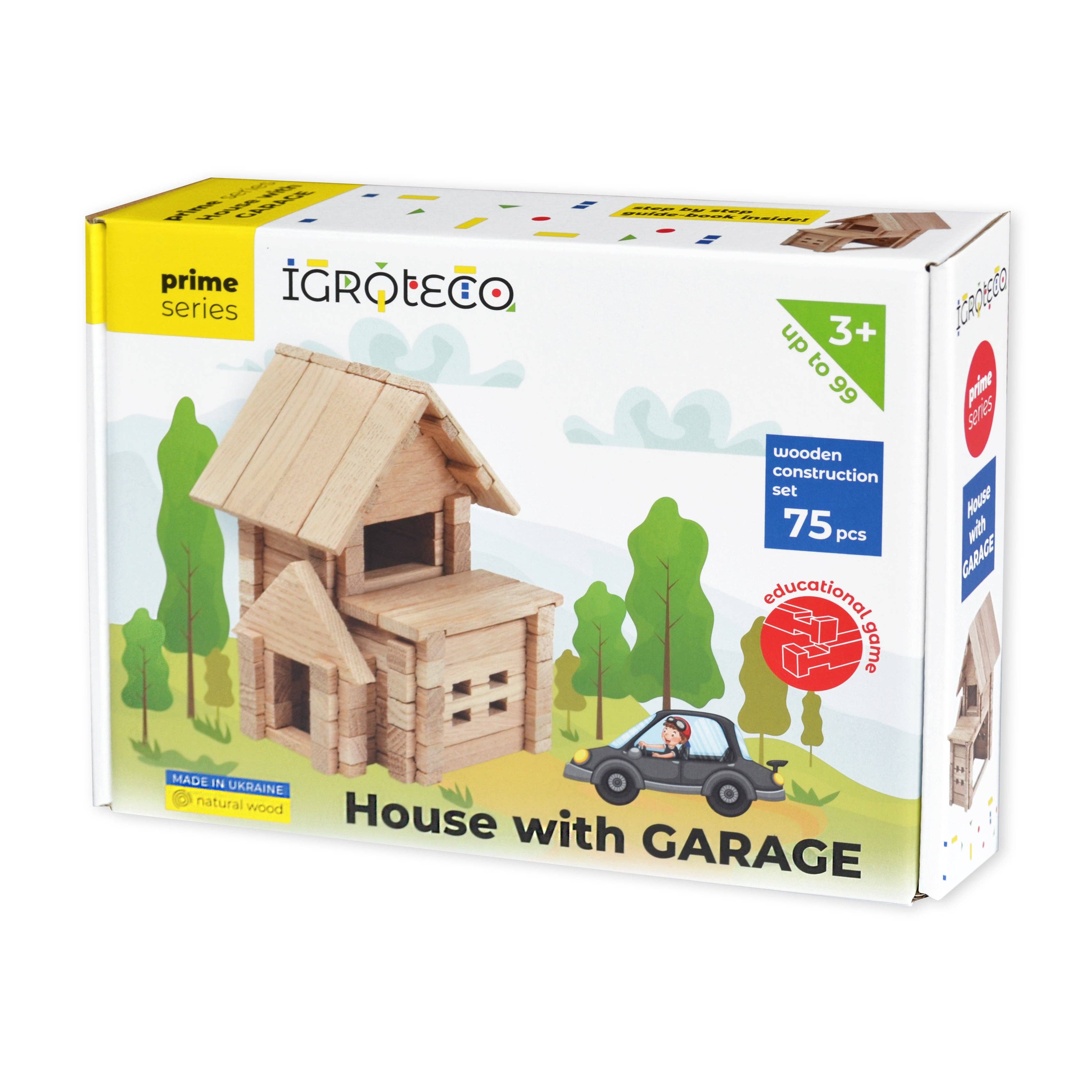 Fainotoys - Wholesale Wood Toy - Kids - Igroteco Wooden House with Garage — Made in Ukraine0