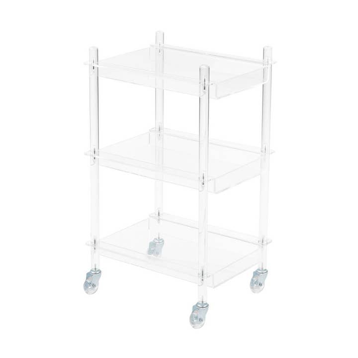 Akrylvogn på hjul 40,5 x 30,5 x 60,5 cm for engroshandel hos AULICA