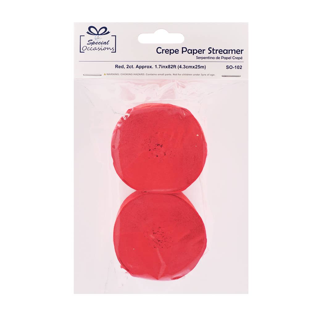 Angels Craft - Vente Serpentin - Guirlandes en papier crépon 2 unités – 10 couleurs, 25 m décoration de fête2