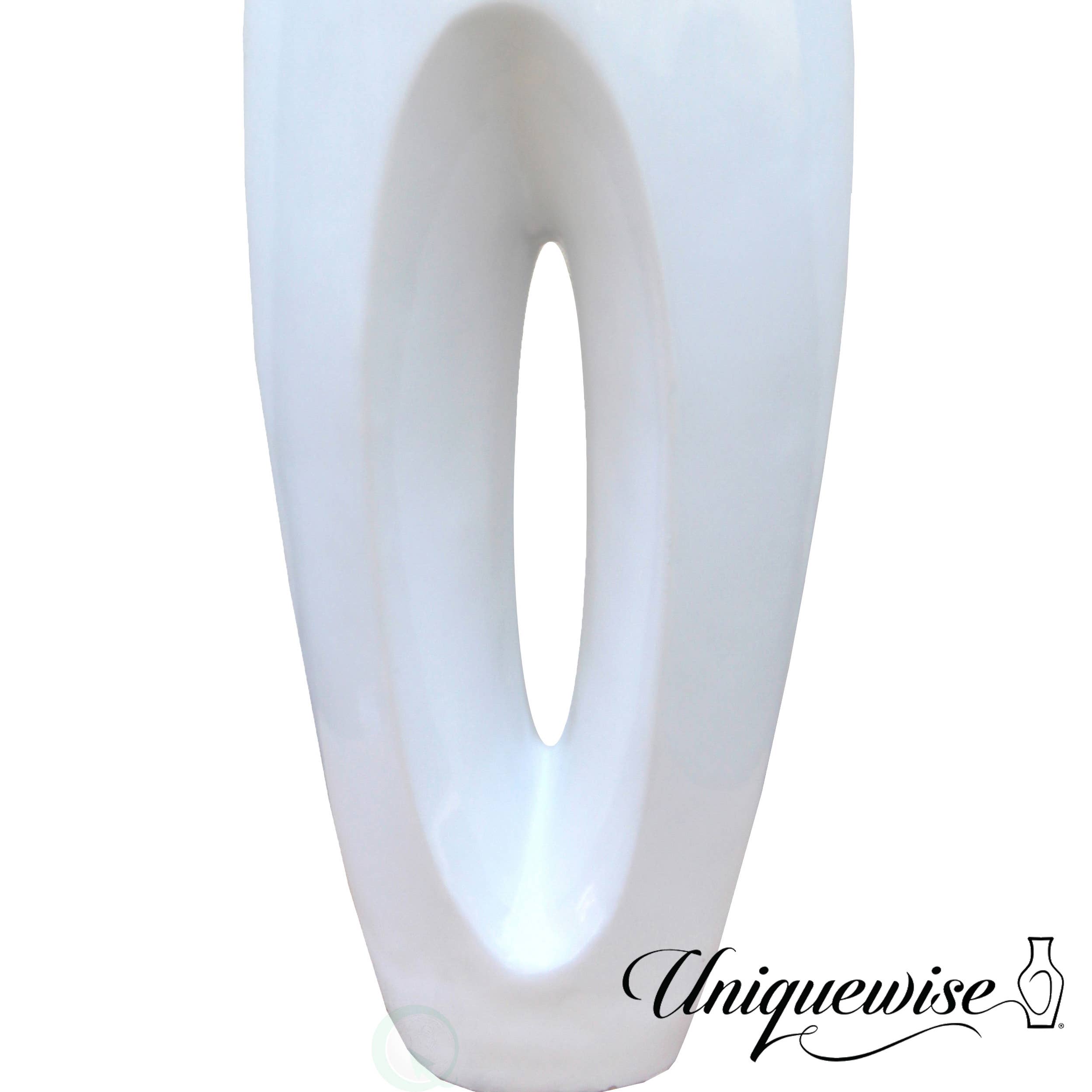 Quickway Imports - Wholesale Vase - 40 Inch Modern White Large Floor Vase6