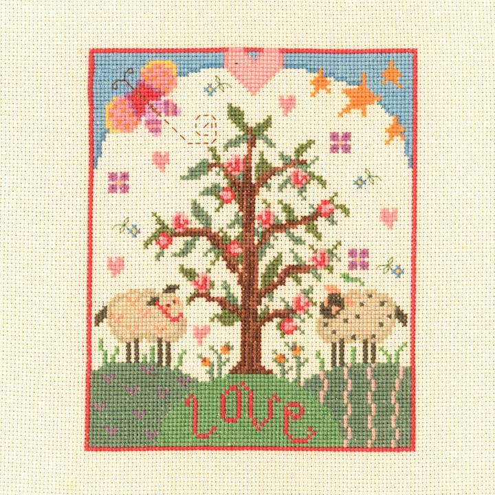 Folk Art - All Ewe Need Is Love - Cross Stitch Kit for wholesale by Creative World of Crafts