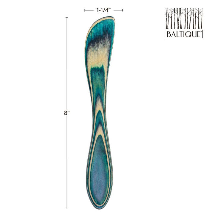 Totally Bamboo - Wholesale Cheese Spreader - Baltique® Mykonos Colorful Wooden Cheese Spreader Knife, 8"6