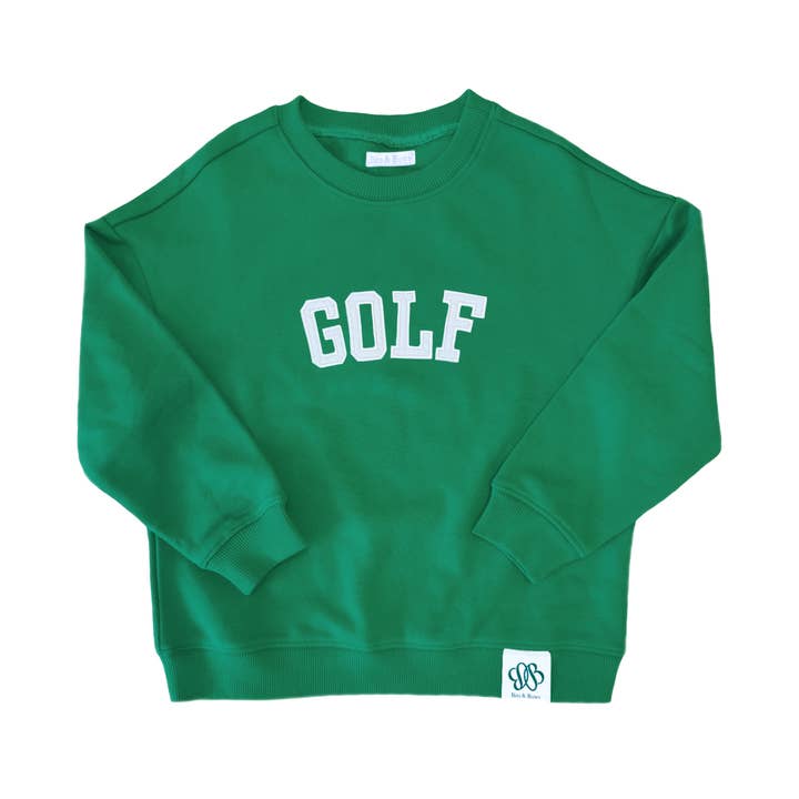 GOLF Sweatshirt, Green (sizes 12m - 10) for wholesale by Bits & Bows