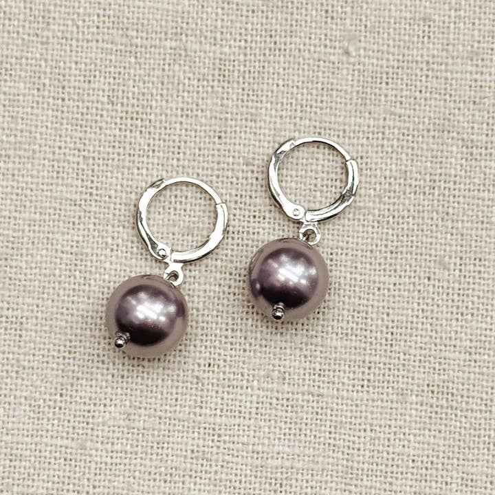 Gracie Rose Designs - Wholesale Hoop Earrings - Czech Glass Round Pearl Hoop Earrings1