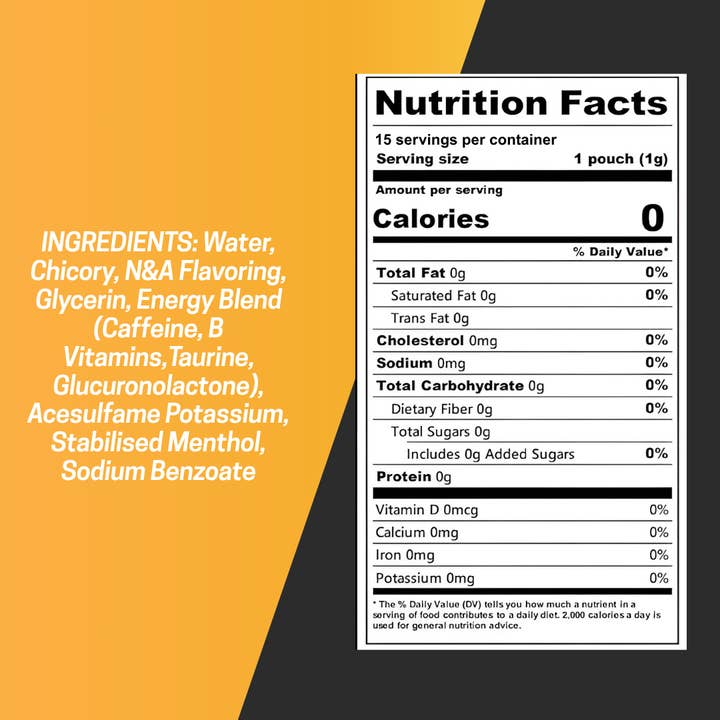 FKN Rich - Wholesale Powdered Health Drink - FKN Caffeine Pouches (Pineapple Mango) 80MG5