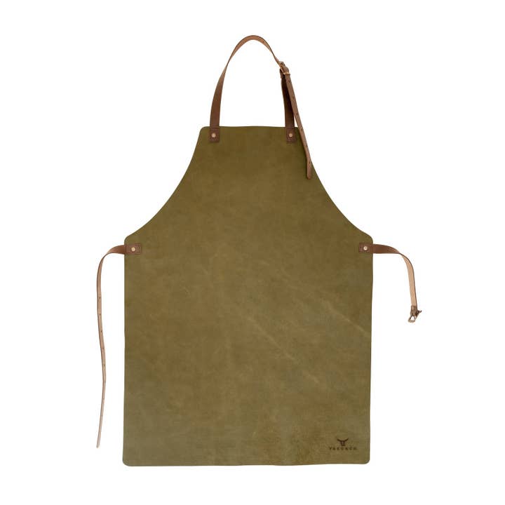 Yako&Co Leather Apron - Soft Series Olive for wholesale by Yako&Co