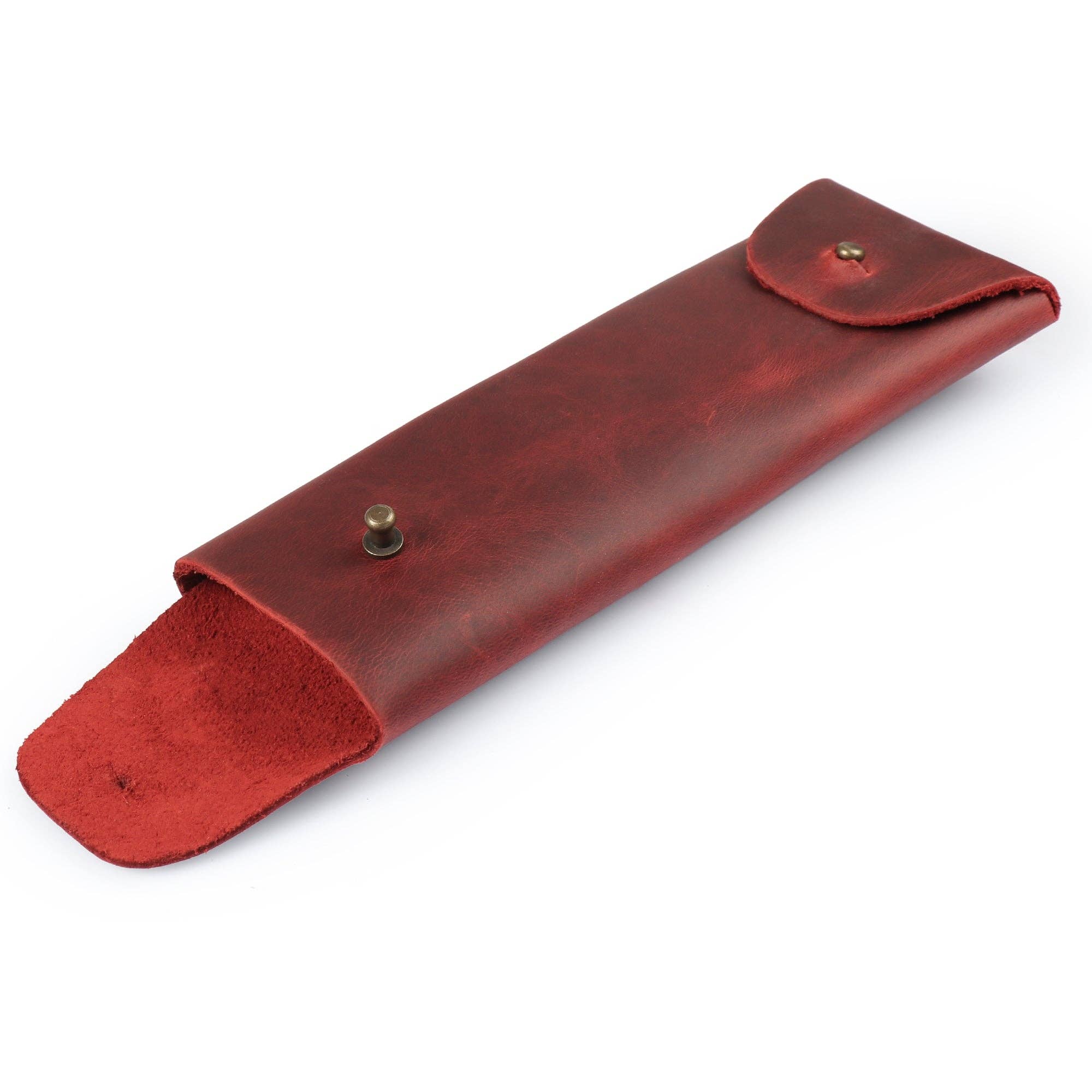 Londo – wholesale Pen & pencil holder – Londo Top Grain Leather Pen Case with Metal Snap Fastener, Pencil Pouch Stationery Bag46