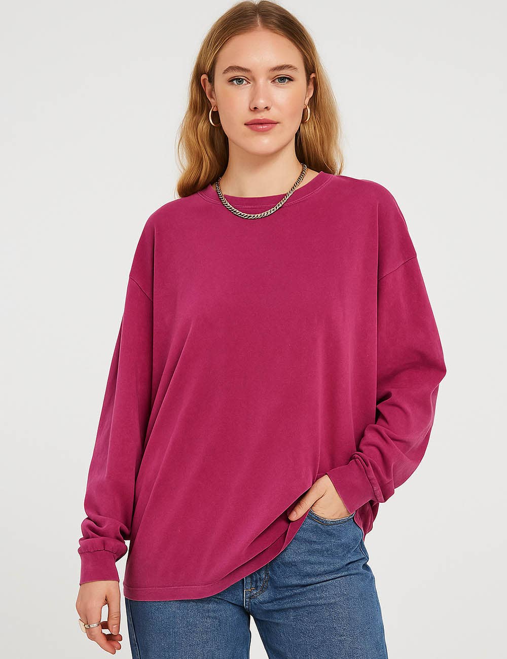 Sweetkama - Wholesale Sweatshirt - Women's - Ladies Oversize Round Neck Daily Pullover ZJCX2301