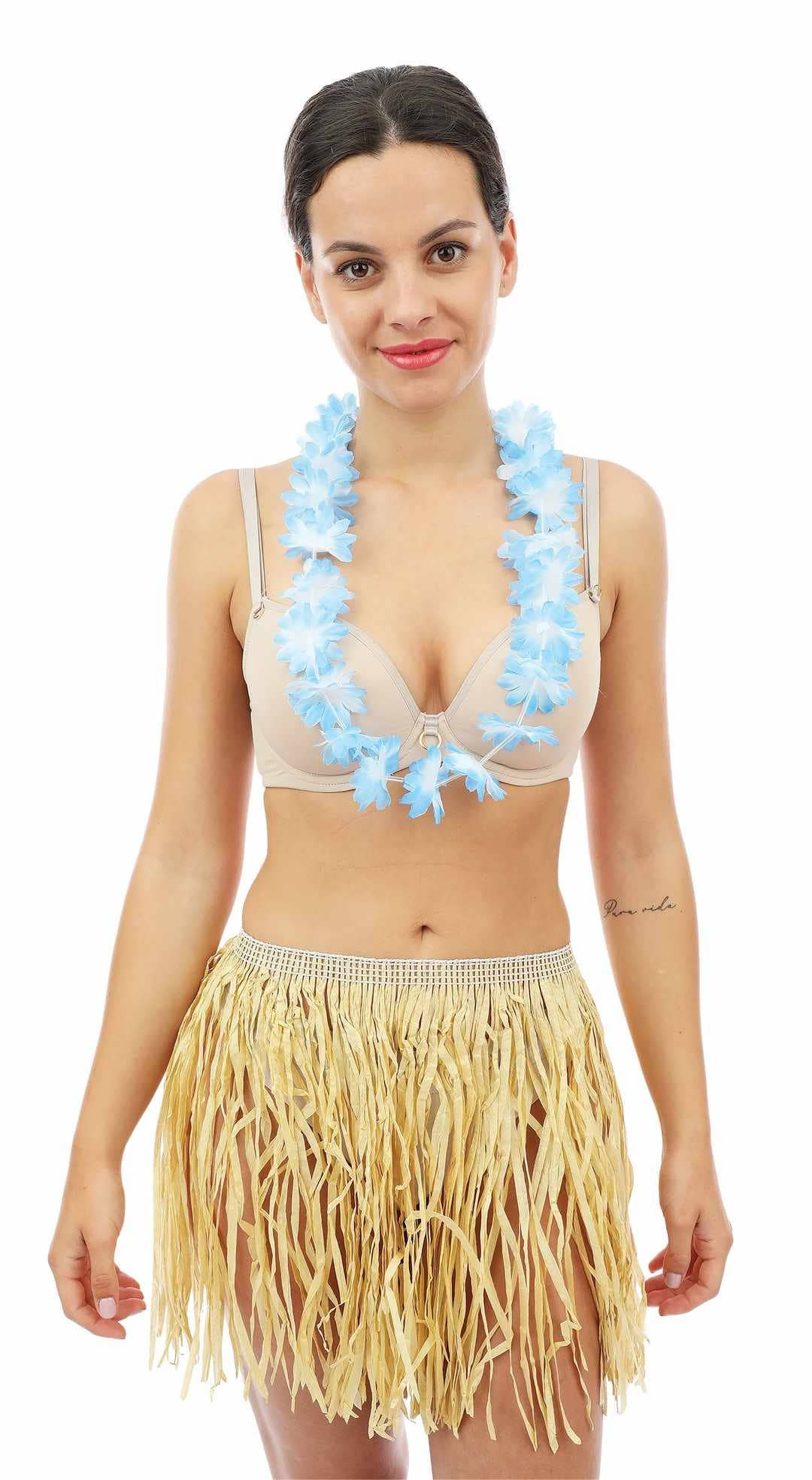 P'tit Clown - Wholesale Costume - Women's - Hawaiian Necklace - Fine Flowers - Random Colors5