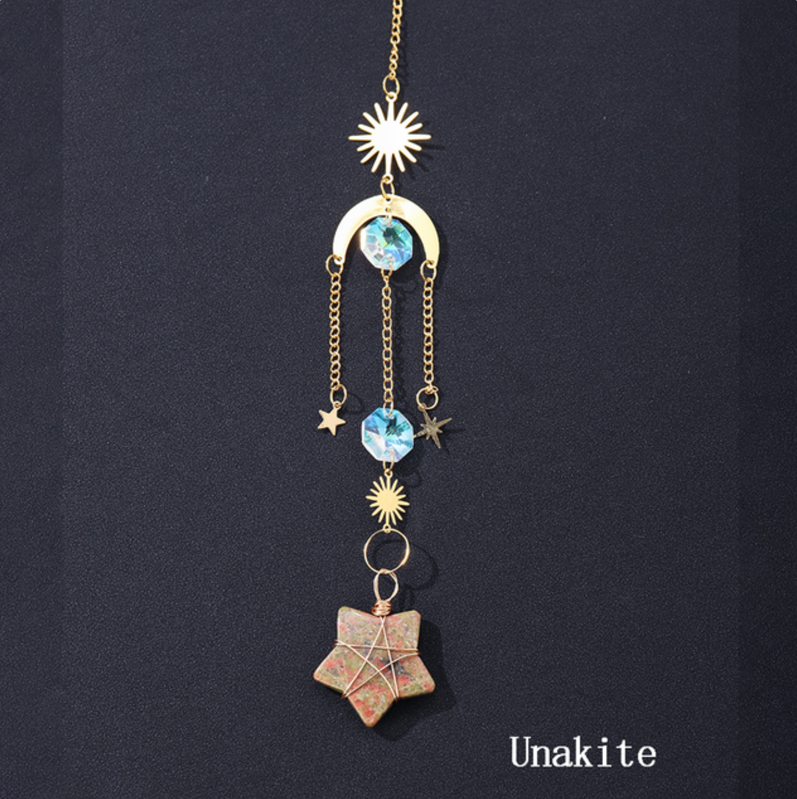 Crystolver (We Cover All Import Fees) - Venta al por mayor Atrapasoles - Decoración colgante atrapasol con colgante de estrella de cristal5