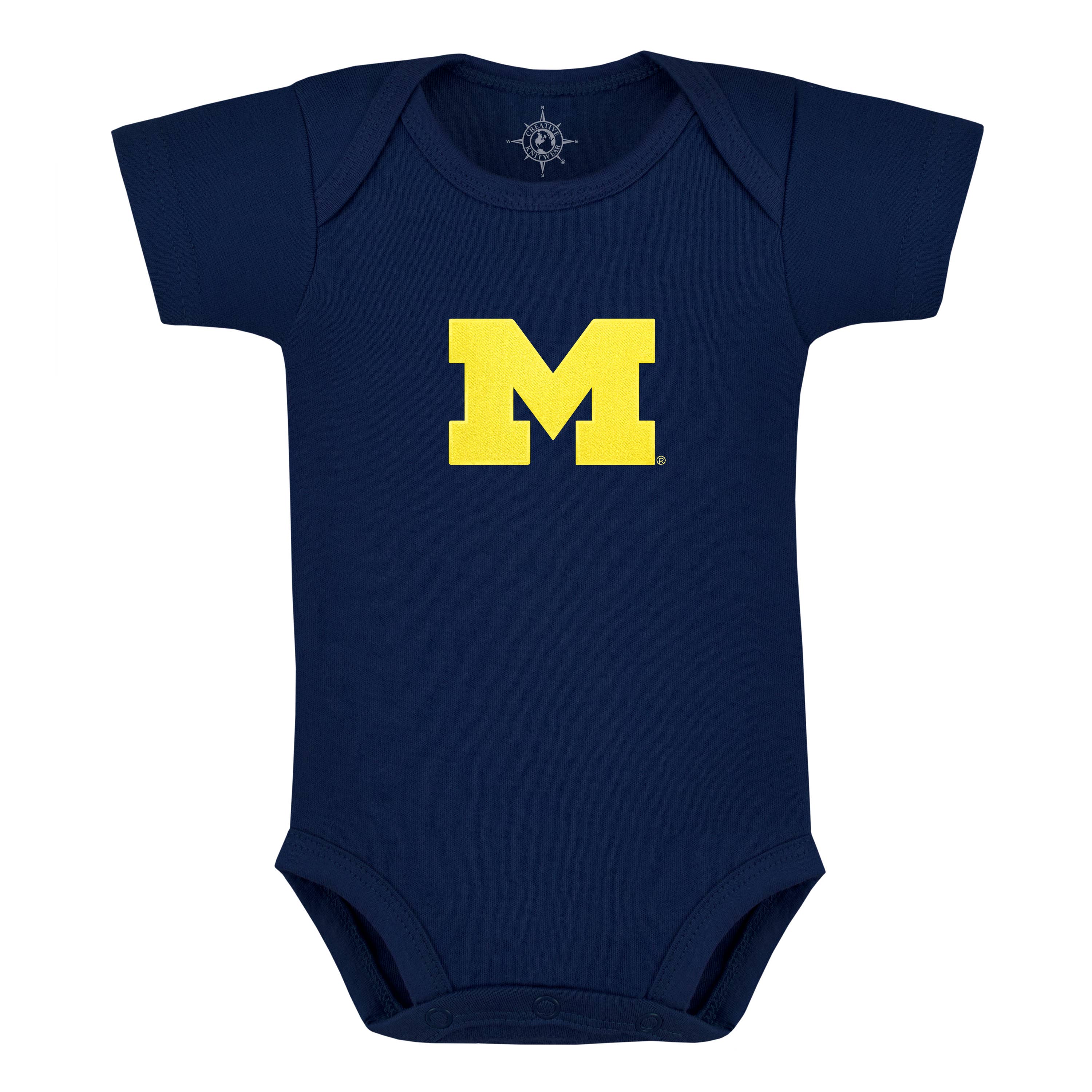 Creative Knitwear - Wholesale Bodysuit (Non-Footed) - Baby - Michigan Wolverines Infant Bodysuit: Embroidery0