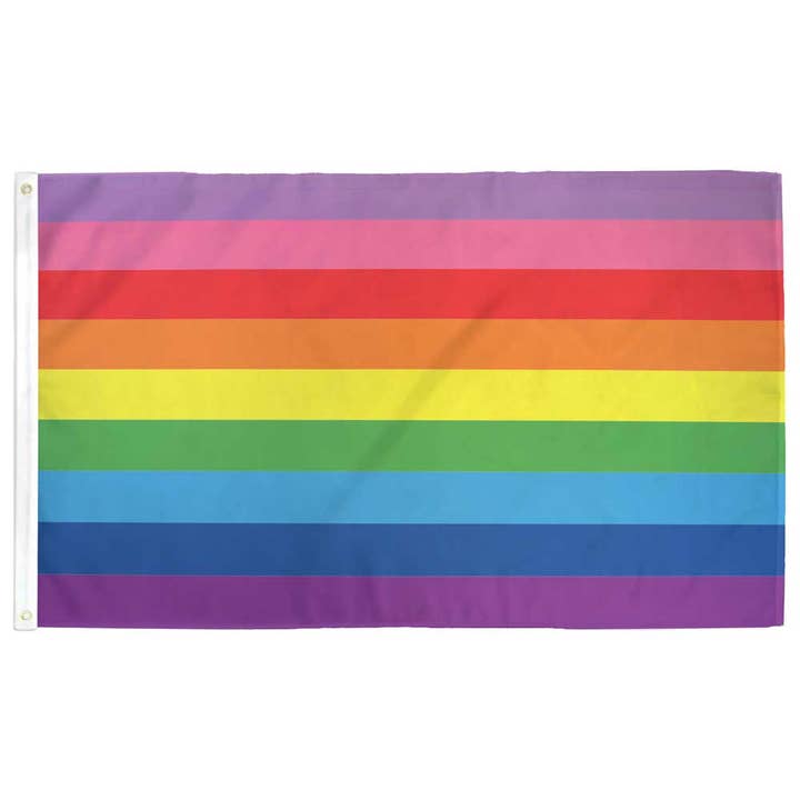 Flags For Good - Wholesale Flag - 2017 9 Stripe Gilbert Baker Rainbow Pride Flag