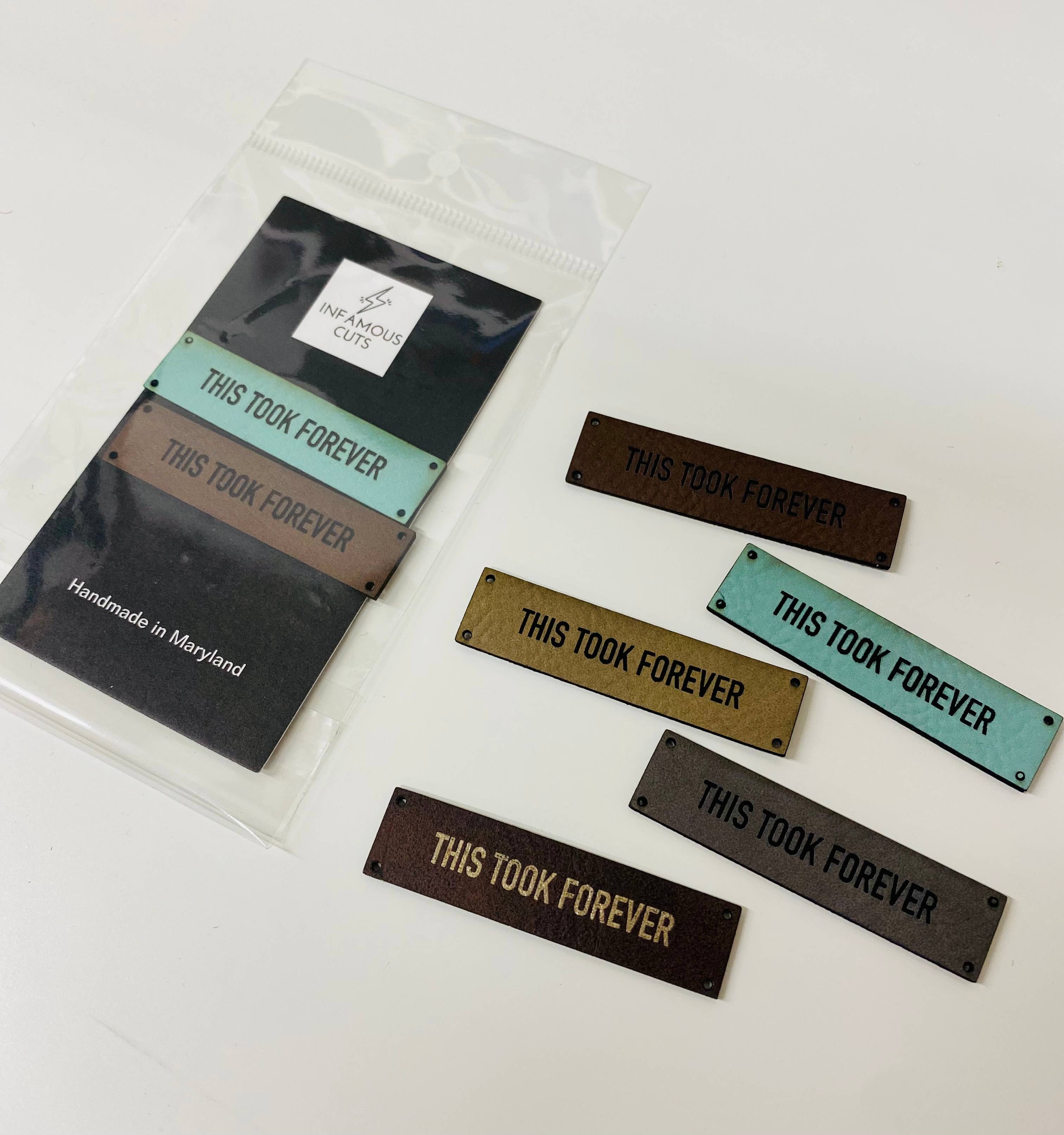 Infamous Cuts - Wholesale Craft Supplies - This Took Forever — Leather Sewing Label2