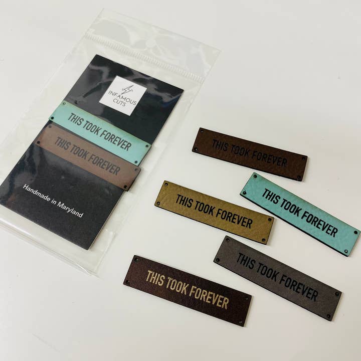 Infamous Cuts - Wholesale Craft Supplies - This Took Forever — Leather Sewing Label2