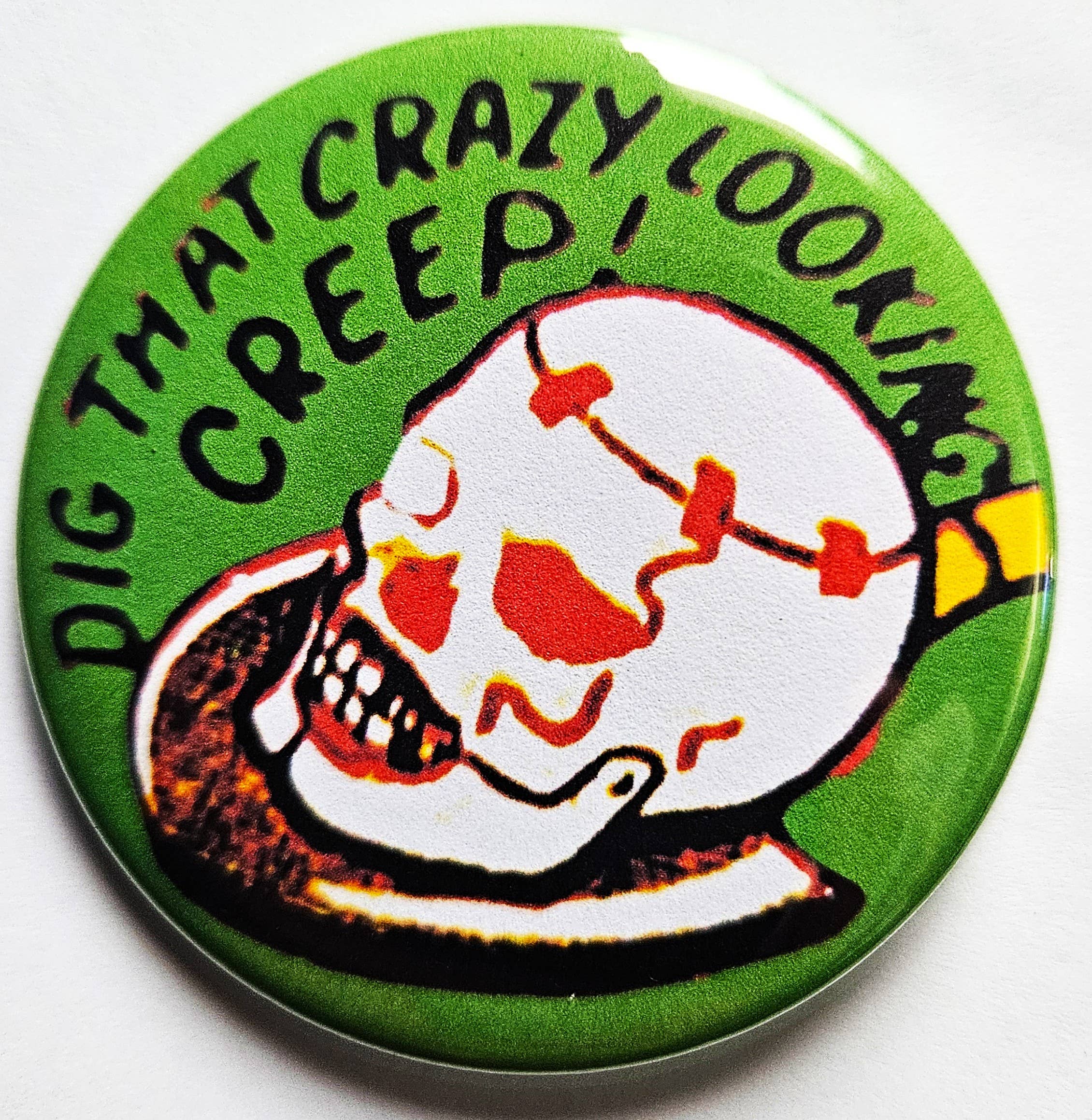 Flip The Record - Wholesale Lapel Pin/Button - Vintage Horror Buttons Magnets & Bottle Openers. set 091