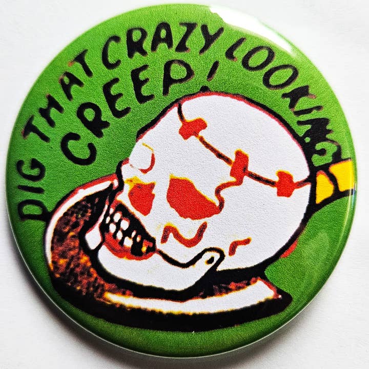 Flip The Record - Vente Épinglettes/boutons - Boutons, aimants et décapsuleurs d'horreur vintage. ensemble 091