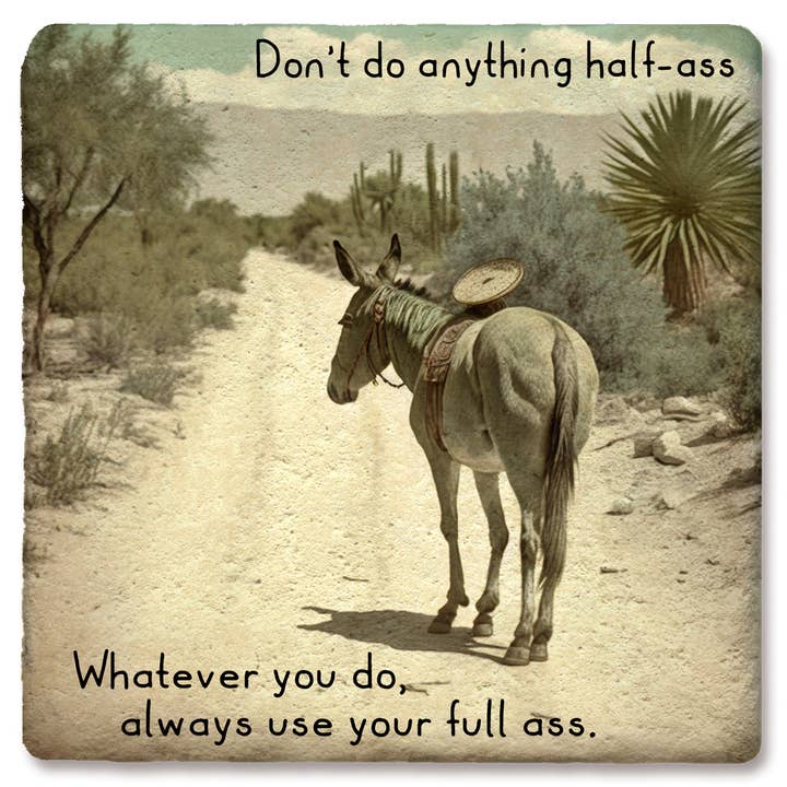 Coaster Não faça nada meio ass por atacado de Tipsy Coasters & Gifts