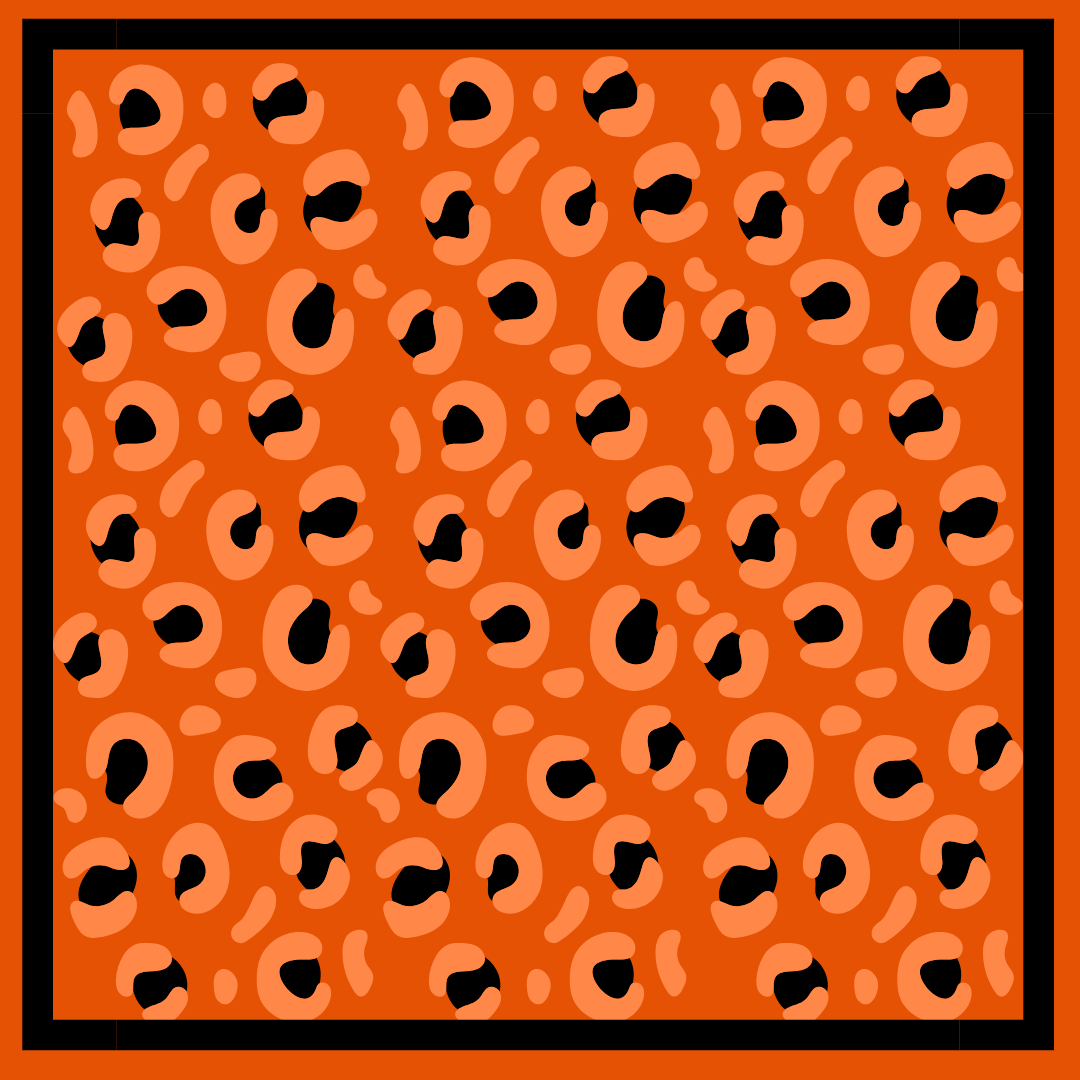 ALMA-MATER COLLECTION - Wholesale Scarf - Women's - Orange & Black Gameday Scarf (3 PRINTS)2