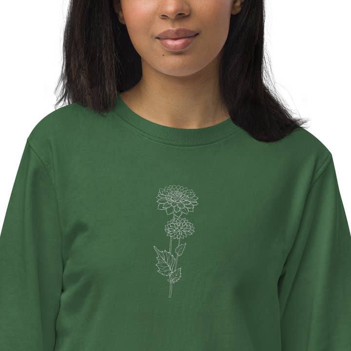 White Dahlia Unisex organic sweatshirt for wholesale by The Studio