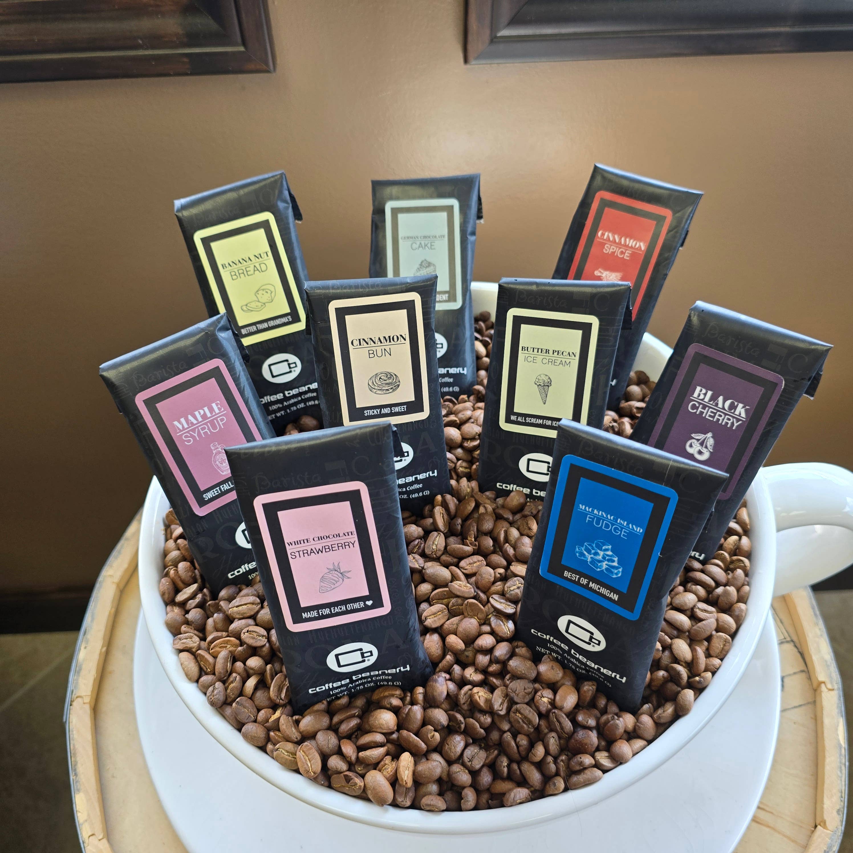 Coffee Beanery - Wholesale Ground Coffee - German Chocolate Cake Coffee | 1.75 oz One Pot Sampler4