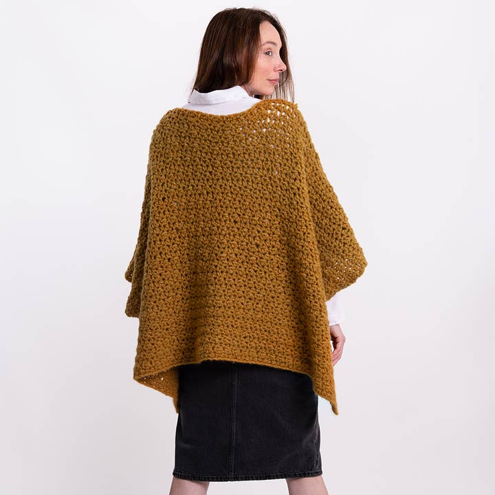 Wool Couture Company - Wholesale DIY Craft Kit - Beginners Poncho Crochet Kit 6