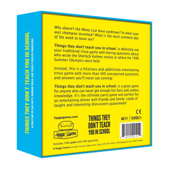 Hygge Games - Wholesale Card Game - Card Game - Things They Don't Teach You In School