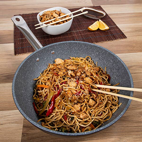 Biggbrands GmbH - Wholesale Pan - Serenk Excellence Granite Wok Pan 28 cm3