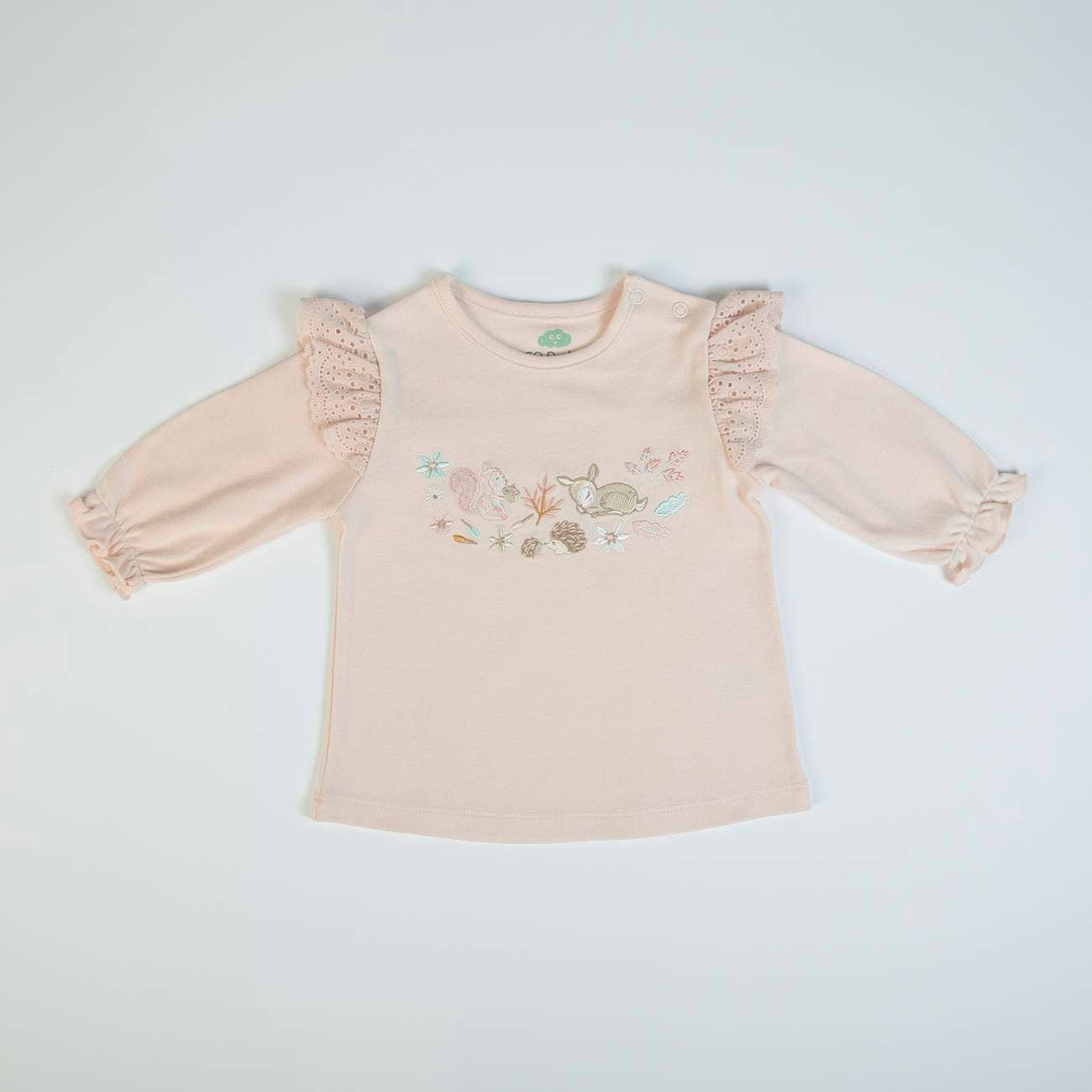 Hellrosa/Rosa 16179 - 2-teiliges Set: Bio-Baumwollshirt mit Ärmeln und Cordhose - AW 24/25 für den Großhandel auf Faire1