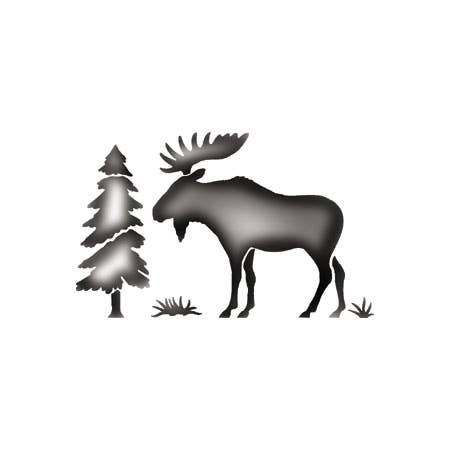 Designer Stencils – Engroshandel Stencil – Moose Silhuet Wall Stencil