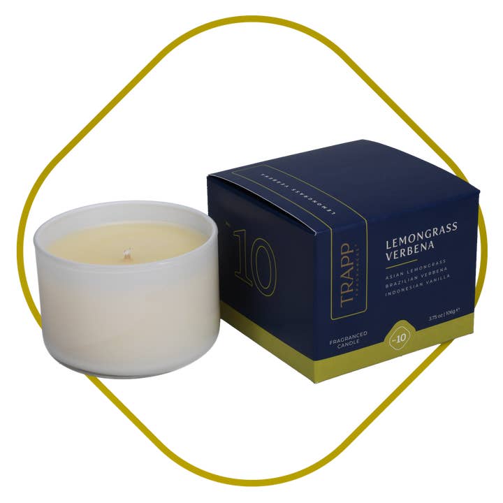 No. 10 Lemongrass Verbena 3.75 oz. Small Poured Candle for wholesale by Trapp Fragrances