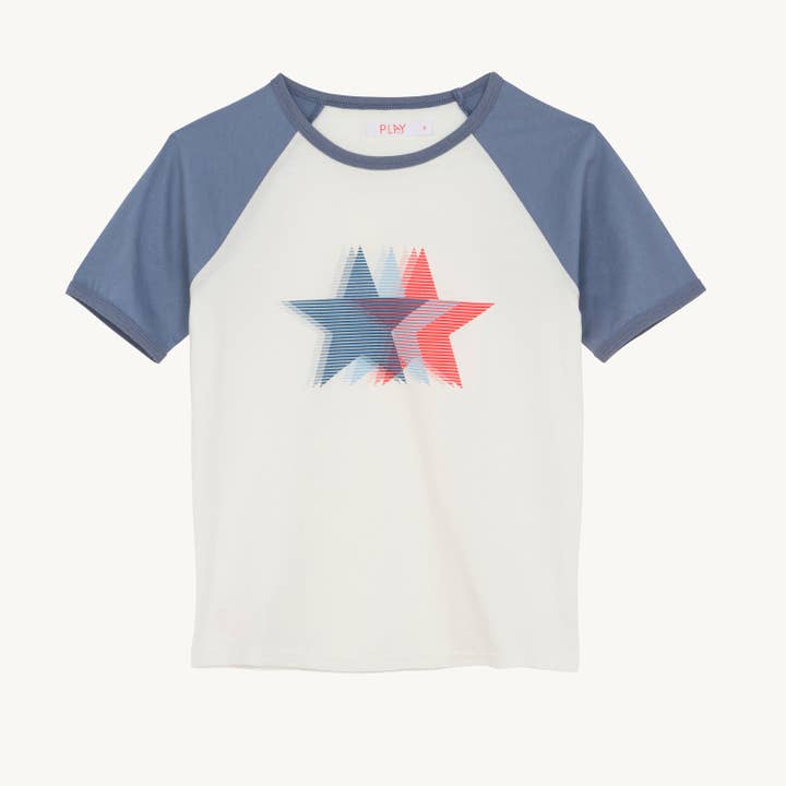 All Star Ringer T-shirt - Vit för wholesale av PLAYetc