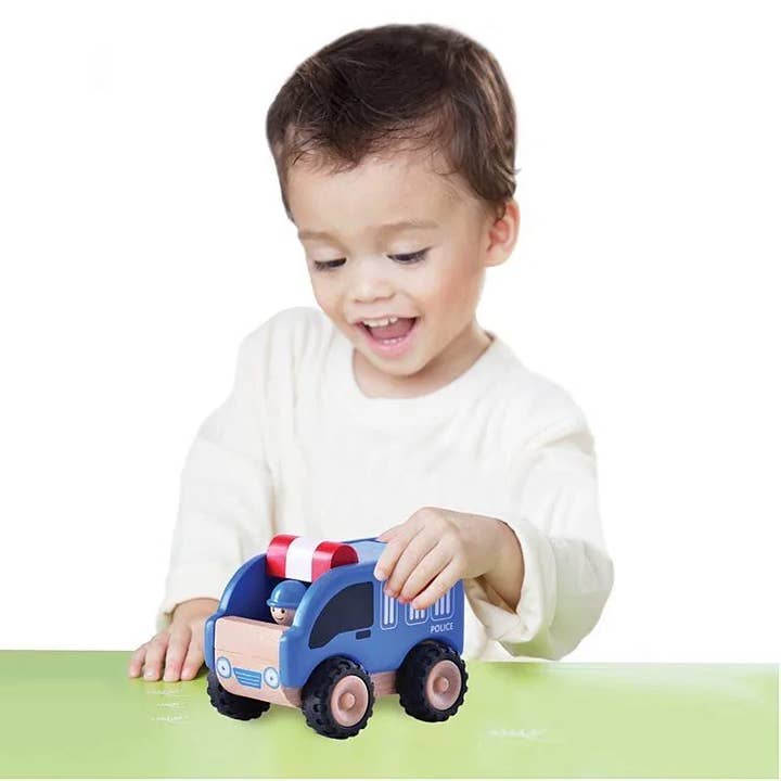 Beaming Baby – Engroshandel Legetøjsbil/lastbil - Børn – Mini Politi Bil (18+ måneder)1