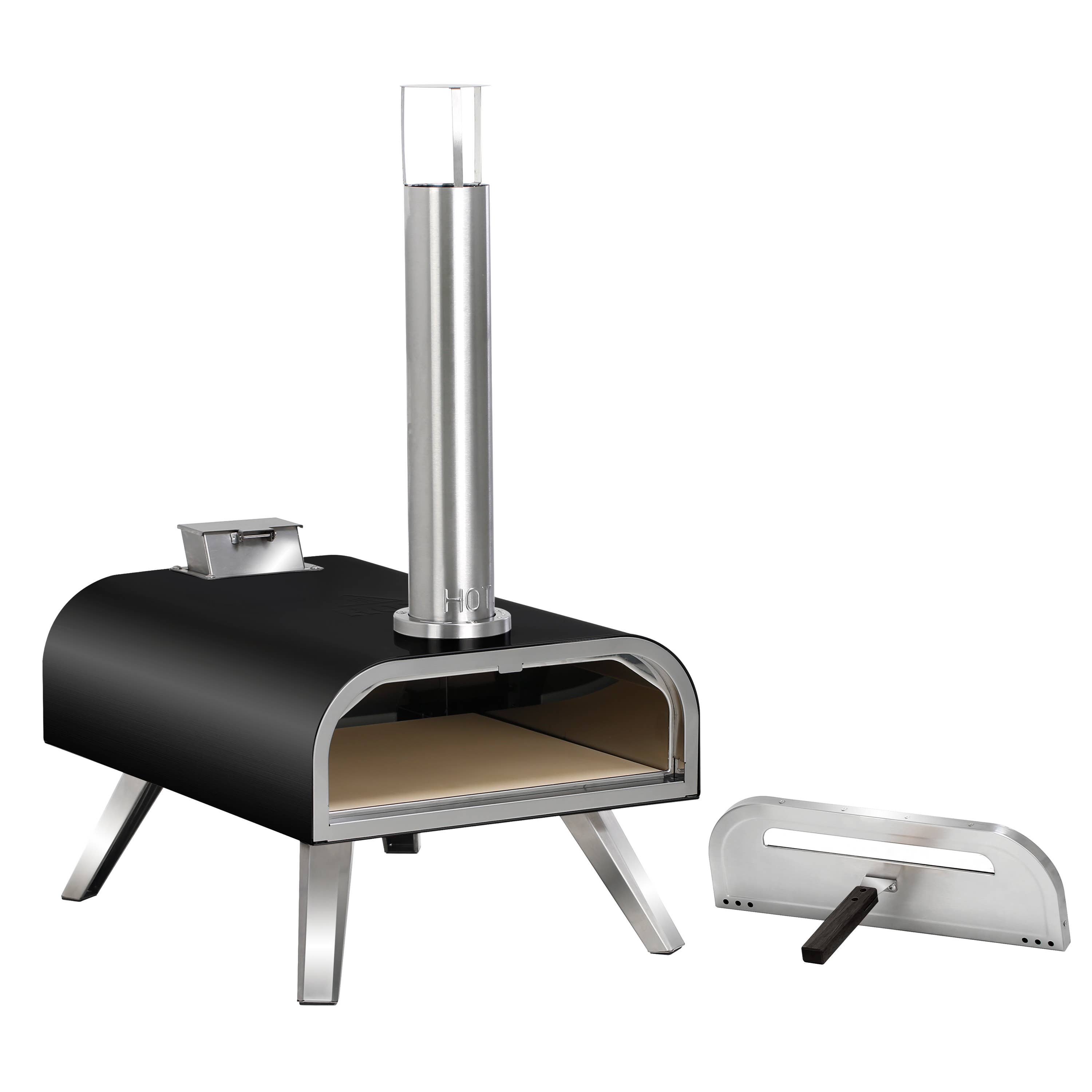 SHINERICH - Wholesale Outdoor Grill Tools - 16'' Pellet Pizza Oven Black3